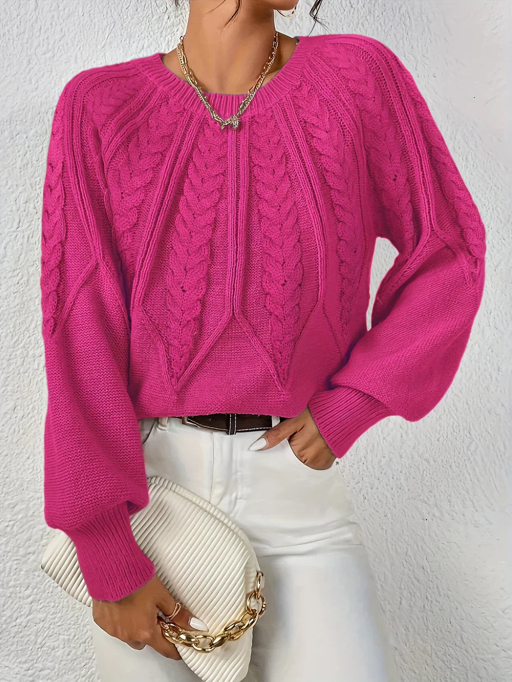 Emilie™ Casual Elegant Kabelstrik Sweater