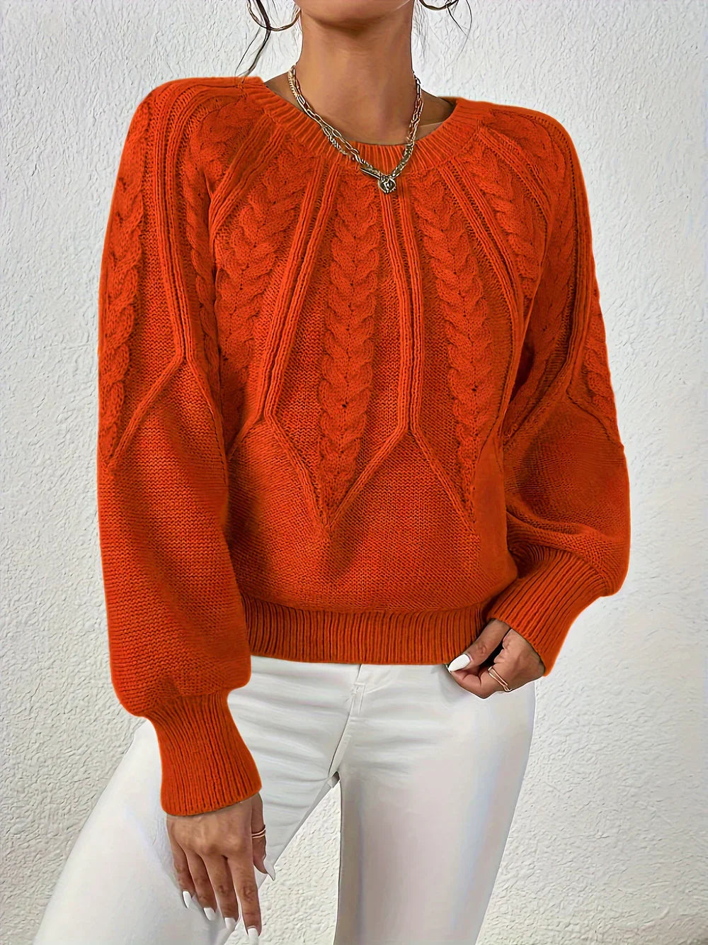 Emilie™ Casual Elegant Kabelstrik Sweater