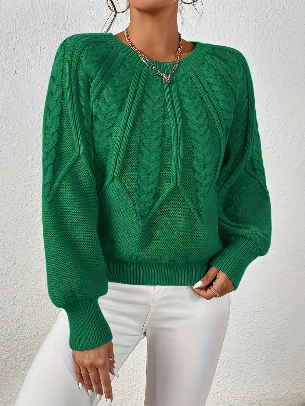 Emilie™ Casual Elegant Kabelstrik Sweater